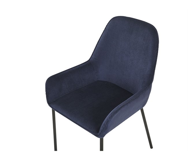 Beliani Silla de comedor LOVERNA Azul