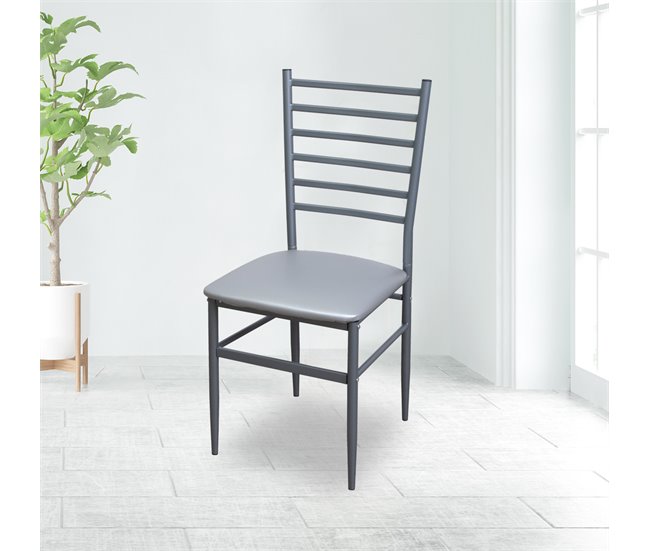 Cadeira de cozinha fixa ALKOR ICE II Prata