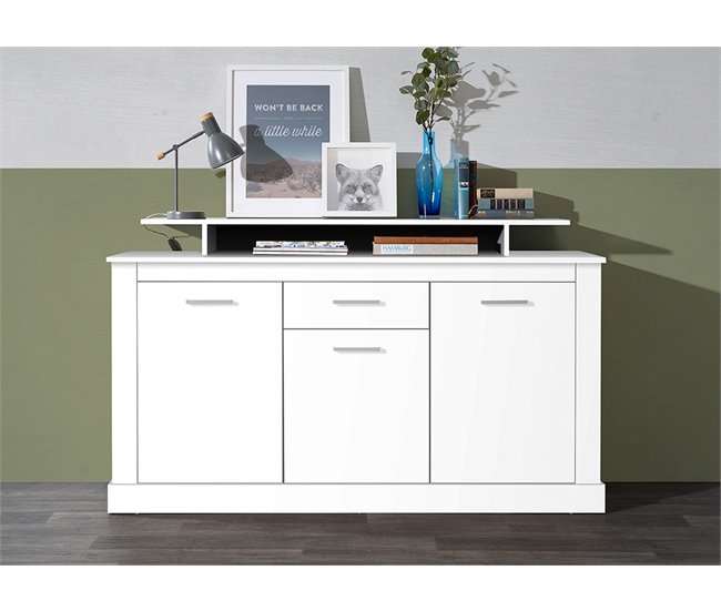 Aparador 3 portas e 1 gaveta ARESE Branco