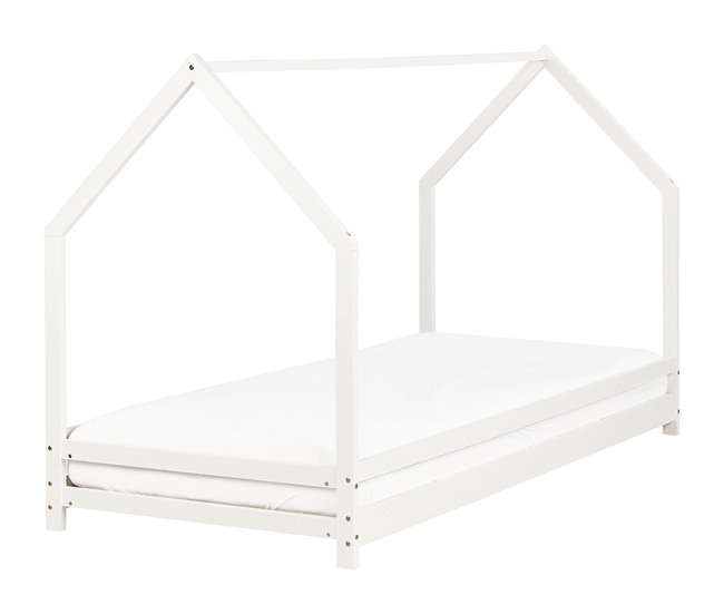 Beliani Cama com estrado Pinho APPY 205x95 Branco