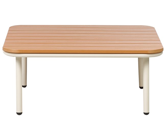 Beliani Conjunto lounge SENISE Branco/cinza