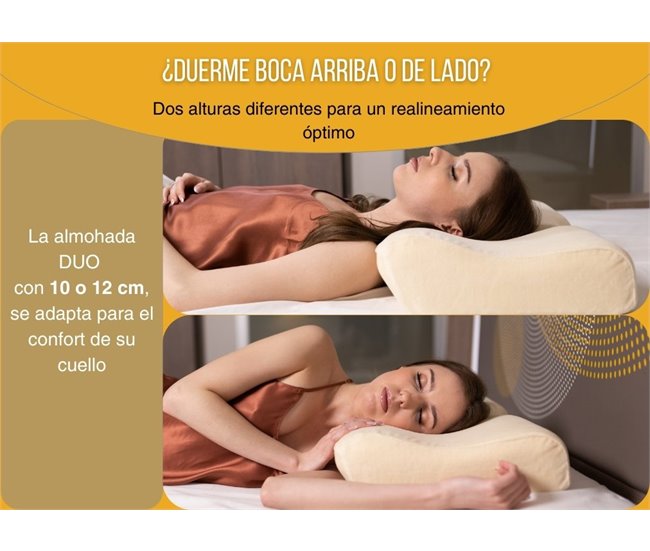 Almofada Ergonômica Cervical DUO com Fronha de Bambu Branco