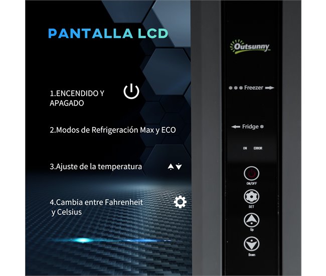 Geleira Portátil Outsunny C00-029V91 Cinza