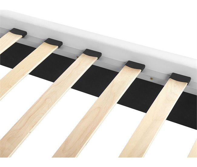 Beliani Cama com estrado Pele sintética METZ 209x215 Branco