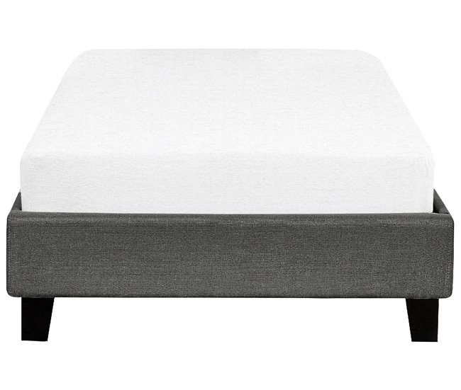 Beliani Cama com estrado Poliéster ROANNE 99x211 Bege