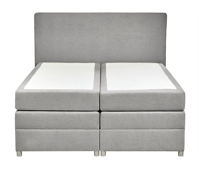 Beliani Cama continental com arrumação Poliéster MINISTER 168x209 Bege