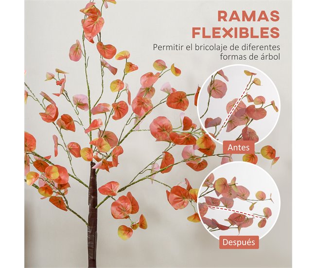 Árvore com Iluminação PP HOMCOM, casa - decoração Laranja
