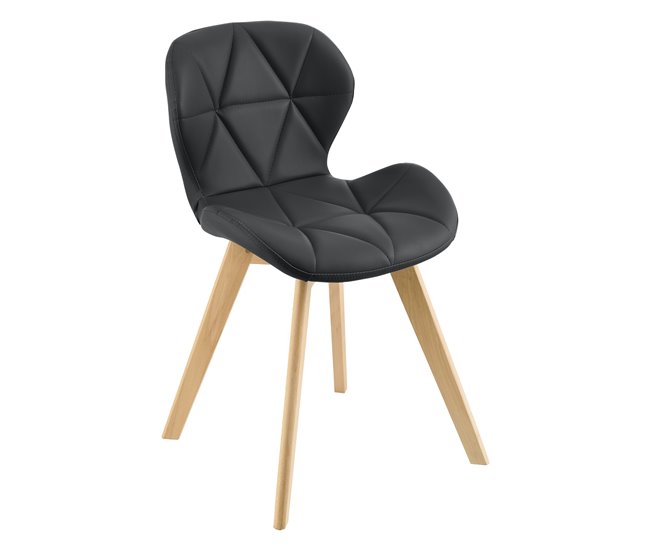 Conjunto de 6 cadeiras de jantar Älmhult [en.casa] Preto