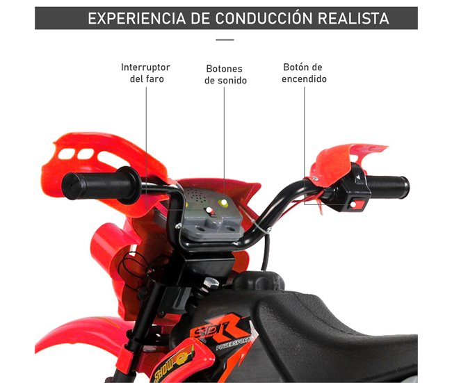 Mota Elétrica Infantil PP HOMCOM Vermelho