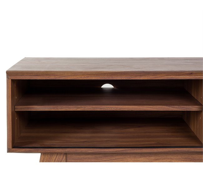Beliani Mesa de TV BUFFALO 117 Castanho