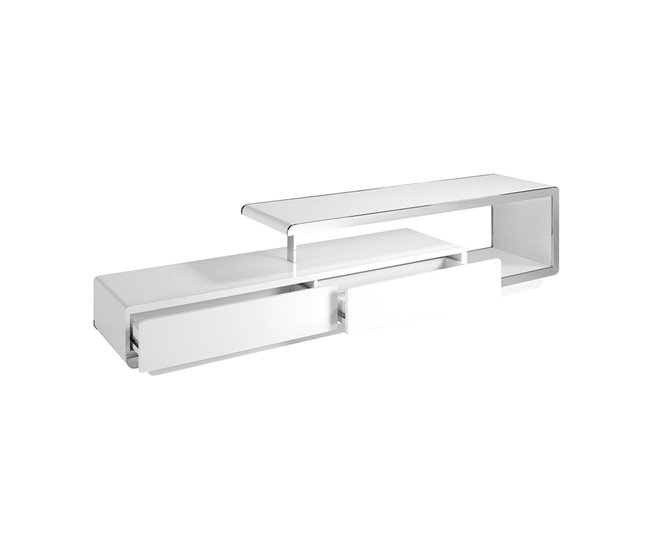 Suporte de TV ANGEL CERDA branco e aço Branco