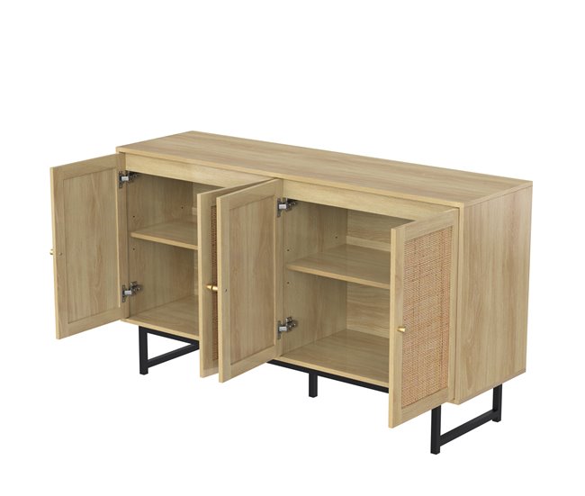 Aparador com 4 portas Natural