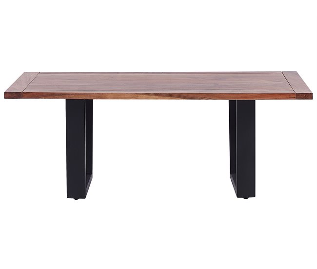 Beliani Mesa de jantar GREYTON 68x118 Castanho