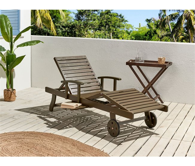 Beliani Cadeira lounge/relax AMANTEA Castanho