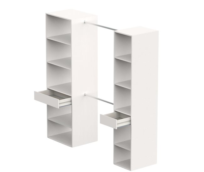 Móveis de camarim abertos Cloe Branco