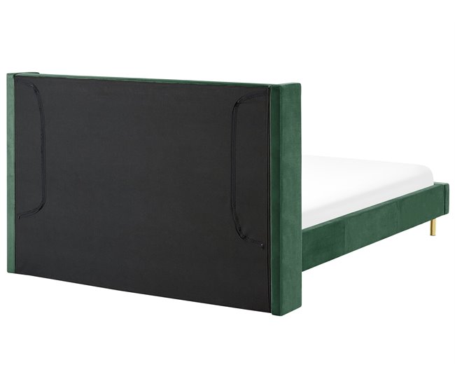 Beliani Cama Terciopelo VILLETTE 185x222 Bege