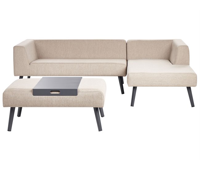 Beliani Conjunto lounge SORRIVOLI Bege