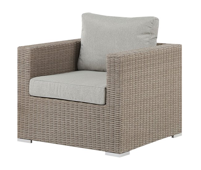 Beliani Conjunto lounge CONTARE Cinza Claro