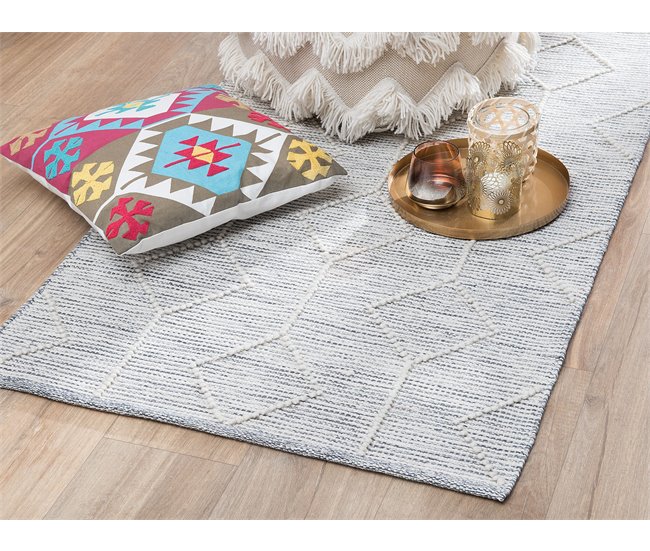 Beliani Entrelaçado EDREMIT 80x150 Cinza