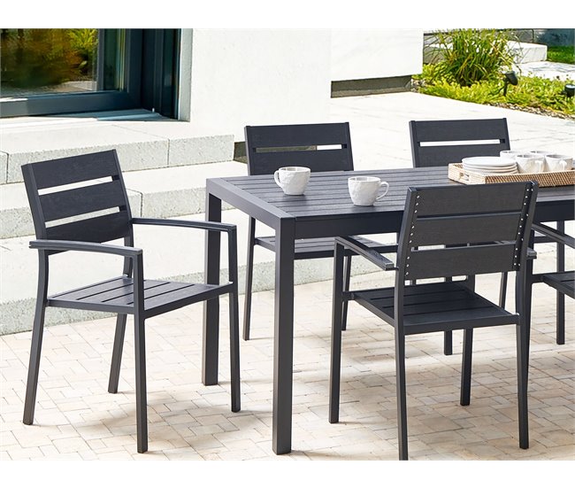 Beliani Cadeira de jardim VERNIO Preto