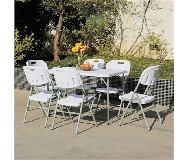 Mesa retangular dobrável para catering O91 Branco