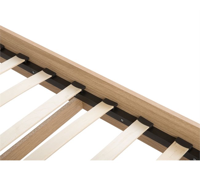 Beliani Cama com estrado MDF SERRIS 148x215 Castanho