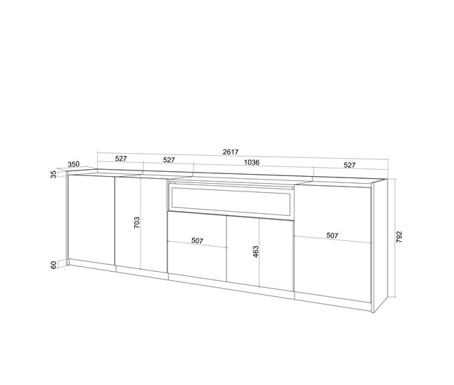 Aparador SOKKEL 260 Carvalho