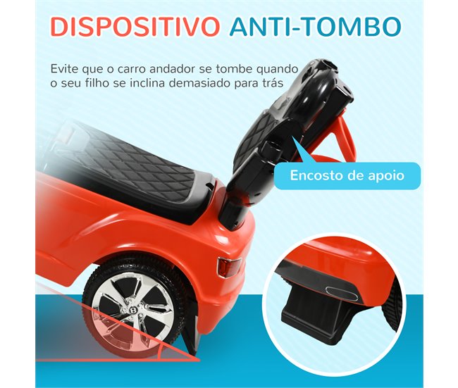 Carro Andador para Bebé PP, TPR e Aço AIYAPLAY Branco