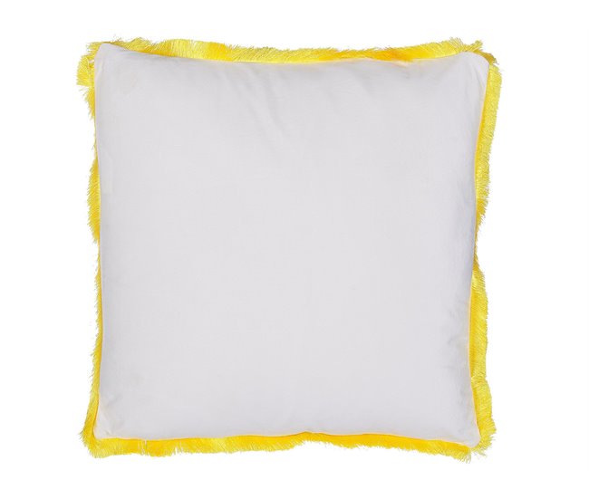 Beliani Almofada decorativa MANJU Amarelo