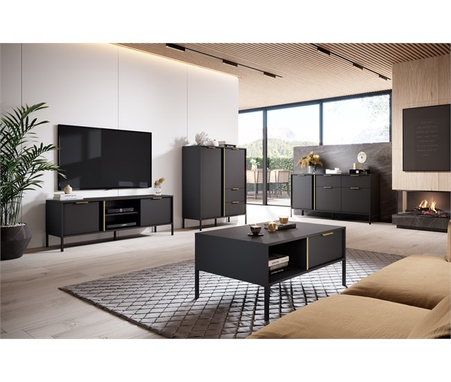 Aparador LARS 4D 40 Preto