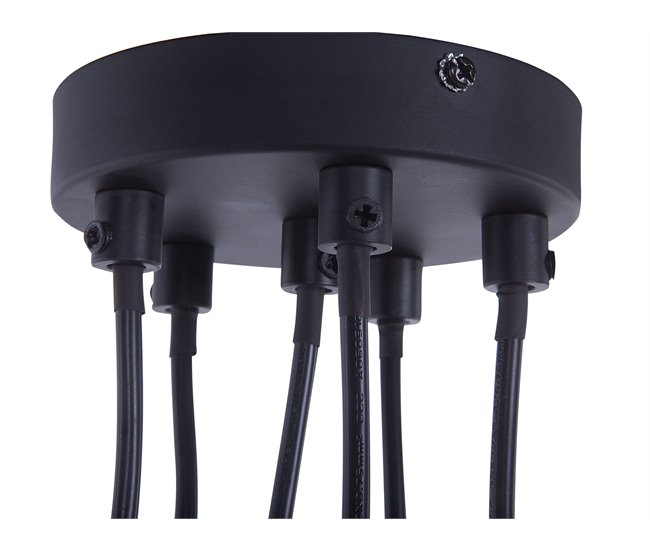 Beliani Candeeiro de tecto CESTOS Preto