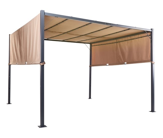 Beliani Pérgola de Jardim PARGA Castanho