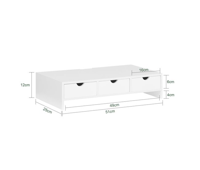 Suporte para ecrã de monitor BBF03-W SoBuy Branco