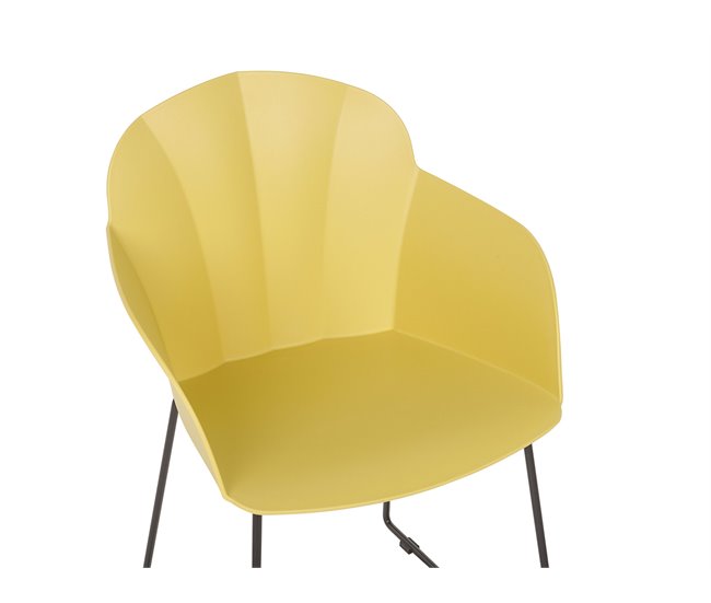 Beliani Cadeira de refeição SYLVA Amarelo