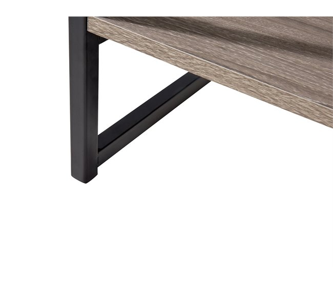 Beliani Mesa de TV CARLISLE 120 Cinza Escuro