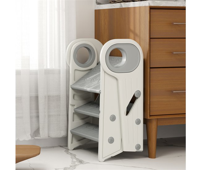 Escada de Apoio para Crianças HDPE e PP AIYAPLAY Cinza