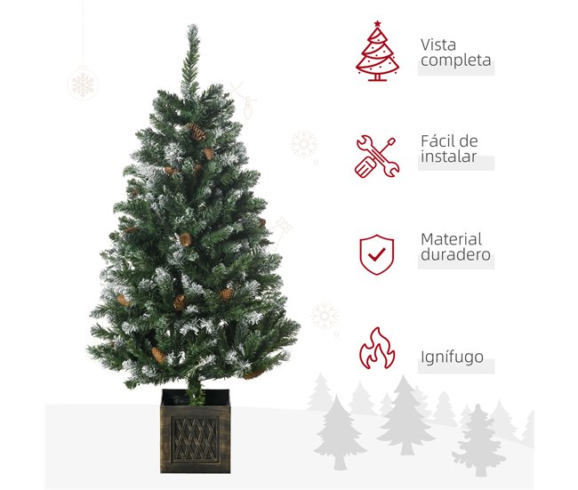 Árvore de Natal HOMCOM 830-734V00GN Verde