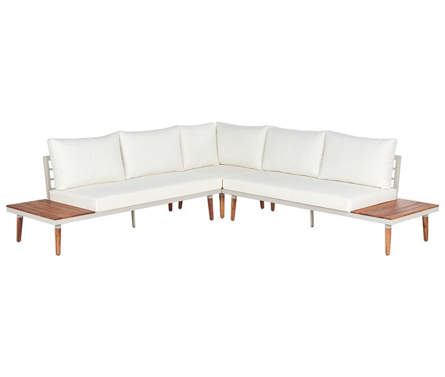 Beliani Conjunto lounge CORATO Cinza Escuro