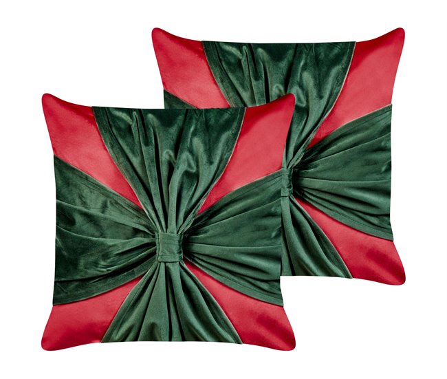 Beliani Almofada decorativa MARSHMALLOW Vermelho