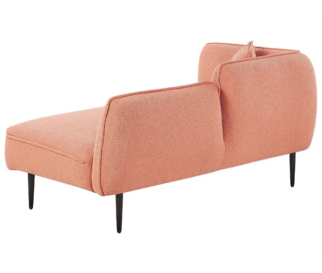 Beliani Chaise longue à esquerda Bouclé CHEVANNES Cinza Escuro