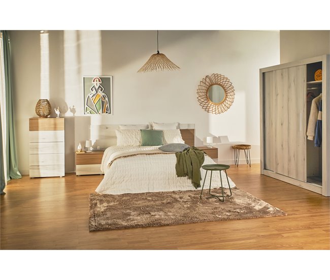 Roupeiro BARI portas deslizantes 182x201cm branco Branco