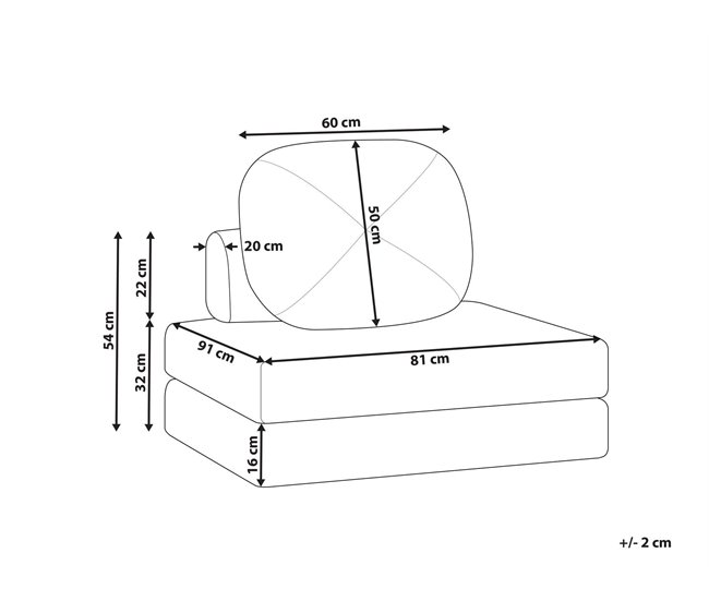 Beliani Sofá cama Poliéster OLDEN Verde