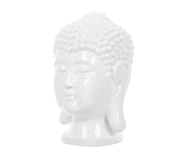 Beliani Acessório decorativo BUDDHA Branco