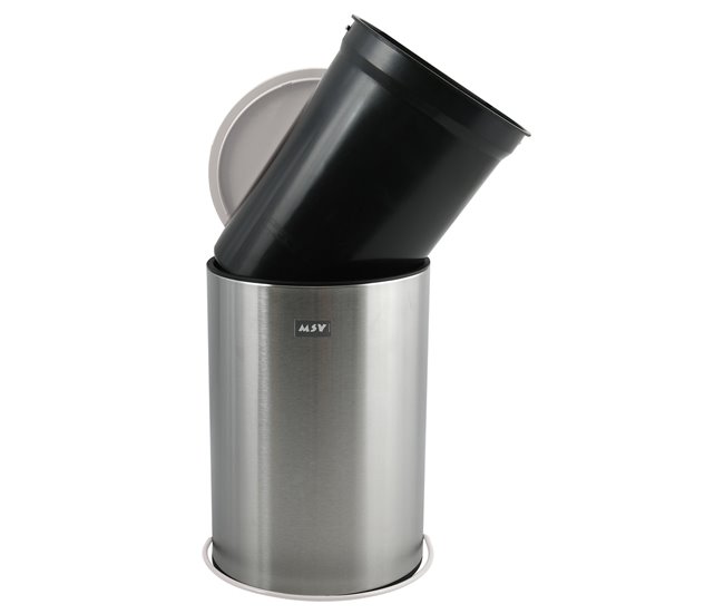 Lata de lixo com um pedal de 5l Branco