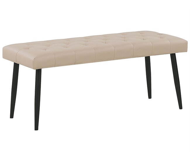 Beliani Banco de cama Piel sintética ESSONNE 104x43 Bege