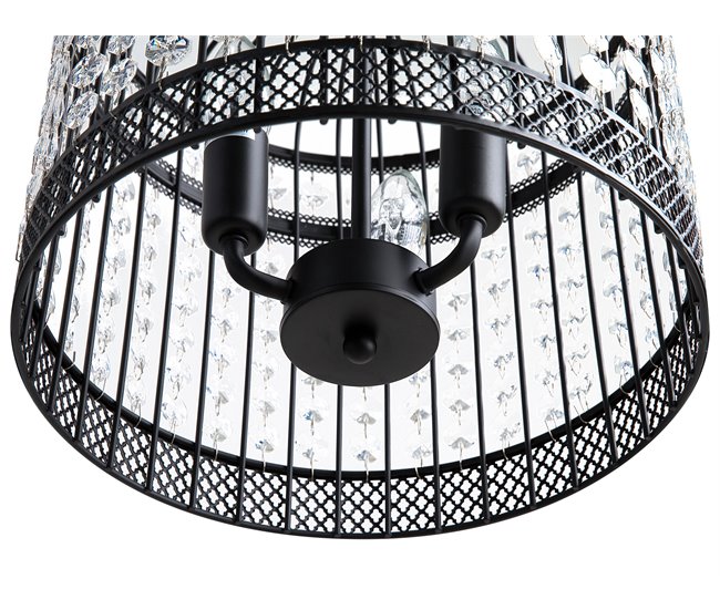 Beliani Candeeiro de tecto CELON Preto