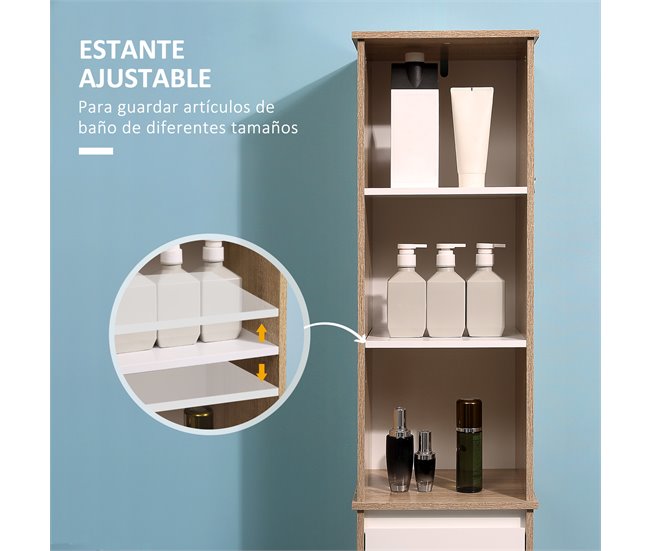 Armário de banheiro alto MDF kleankin, casa - casa de banho 32 Multicor