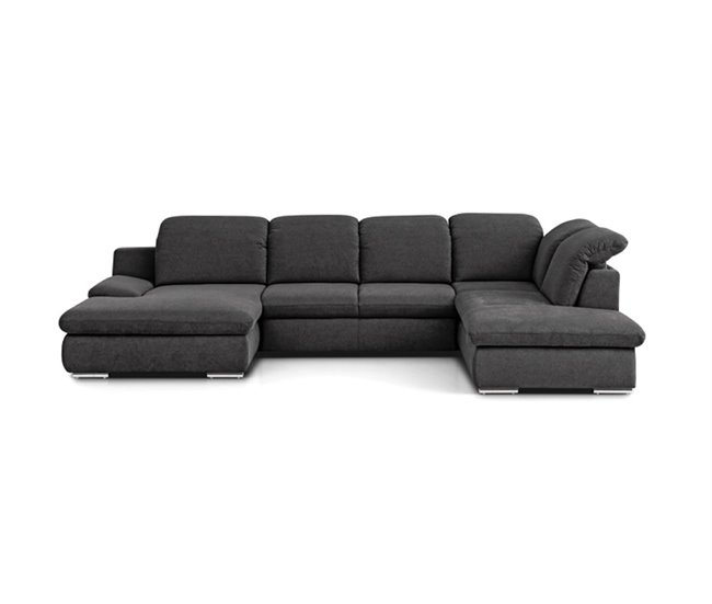 Sofá de canto ISONA com cama Antracite
