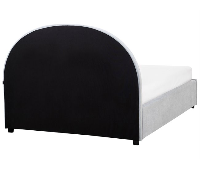 Beliani Cama baú Poliéster VAUCLUSE 154x214 Azul Claro