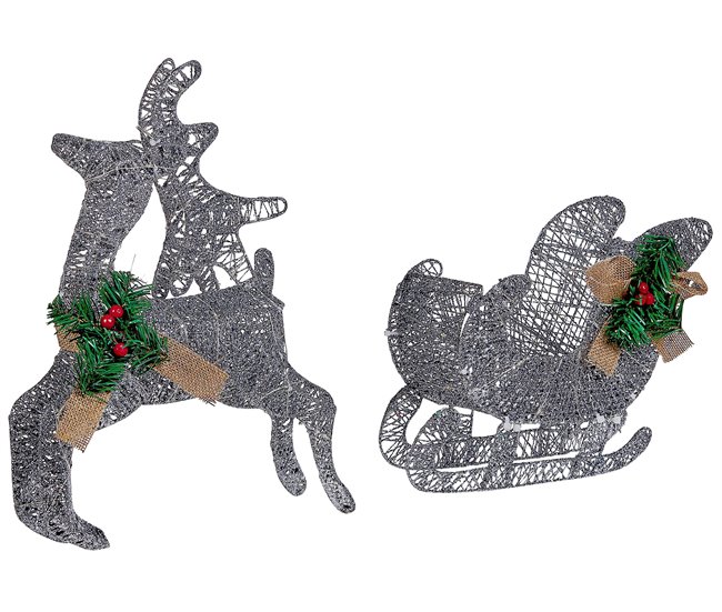 Beliani Decoração LED ENODAK Cinza